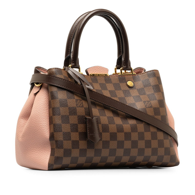 Louis Vuitton Brittany Handbag 2WAY N41674 Brown Pink PVC Leather  Louis Vuitton