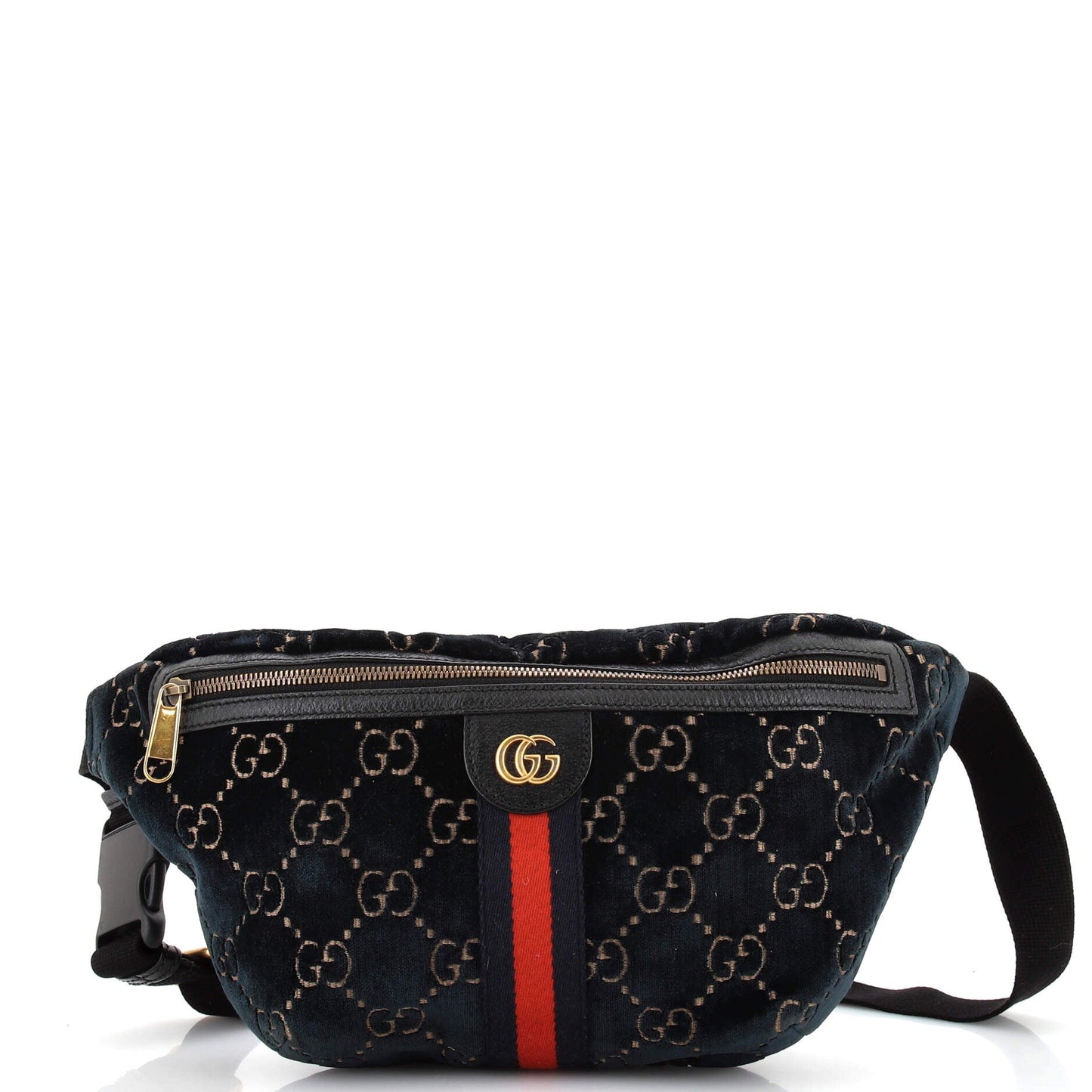 Luxury Gucci Trending 2025 Ophidia Zip Belt Bag GG Velvet