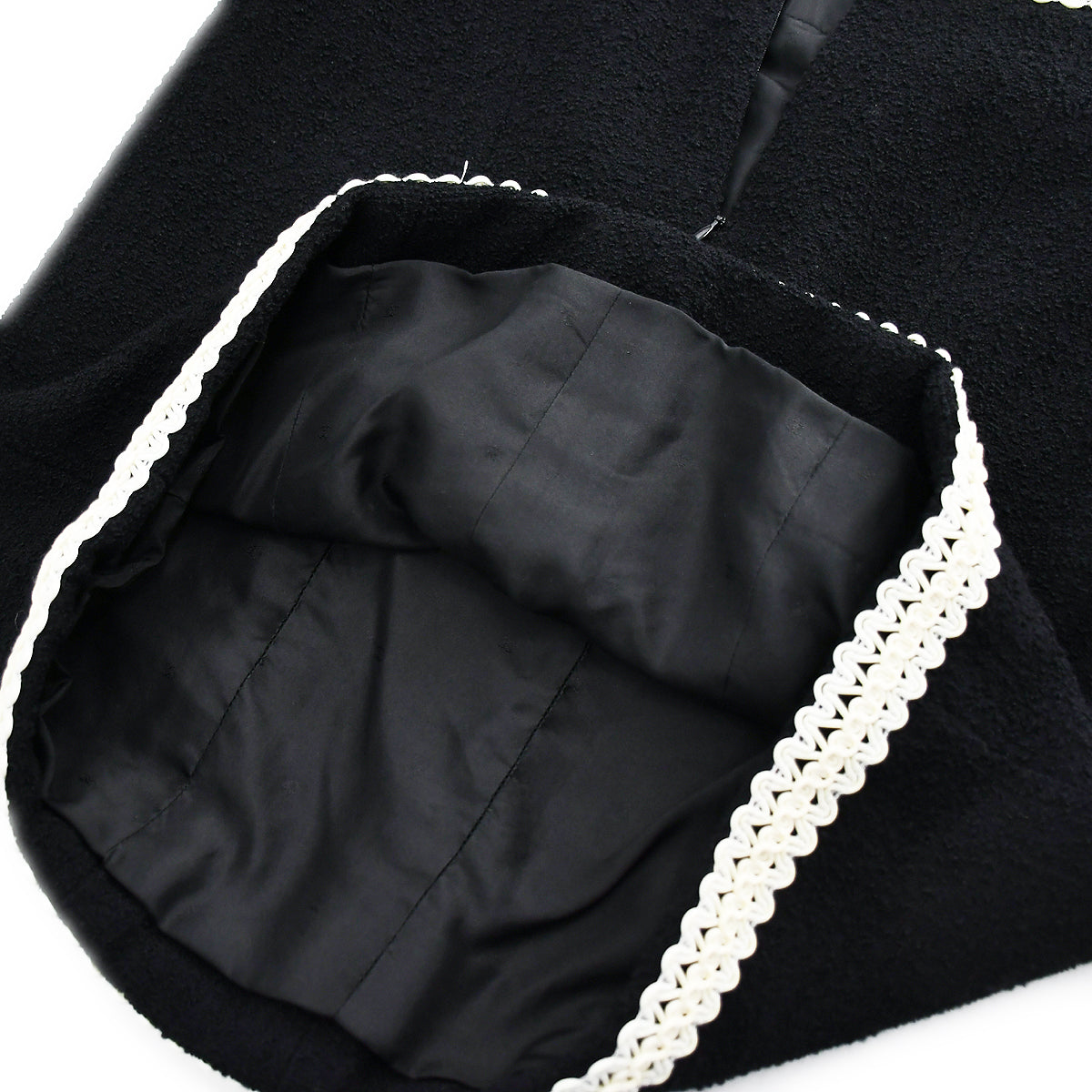 Chanel Setup Suit Jacket Skirt Black 94P #40