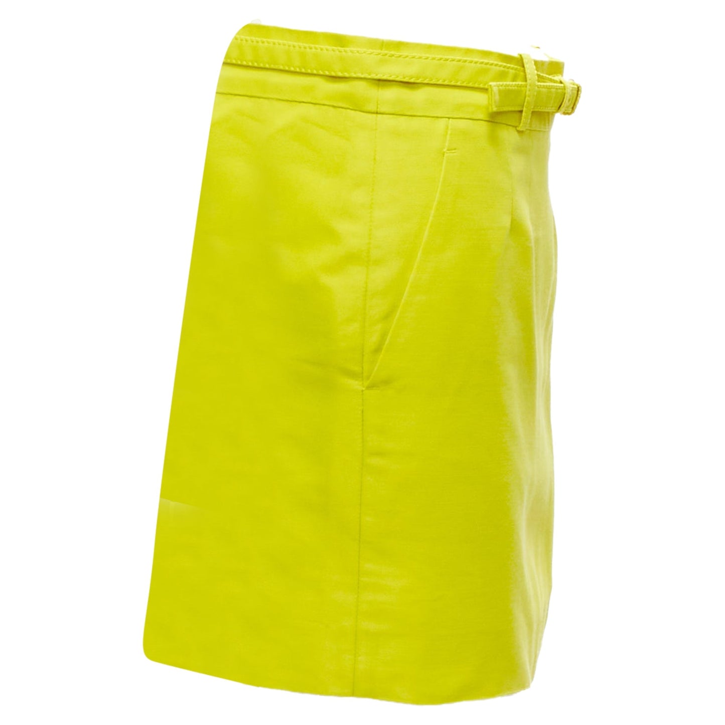 Gucci skinny belt darted slant pockets mini skirt