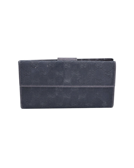 Luxury Gucci Trending 2025 Continental Wallet in Black GG Canvas