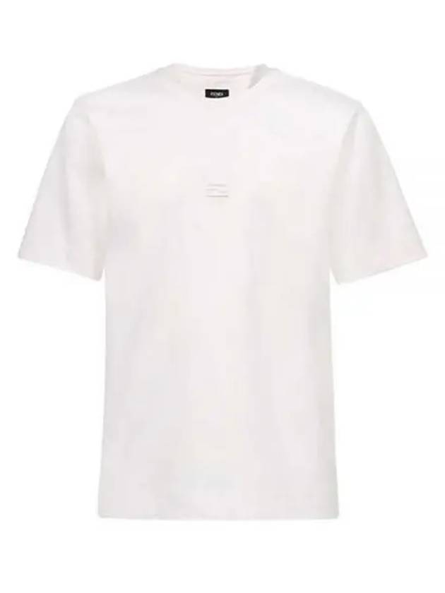 Luxury Fendi Logo Cotton Short Sleeve T-Shirt White