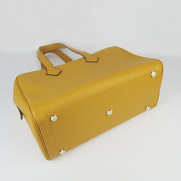 Luxury Hermes Togo leather handbag H2802 yellow