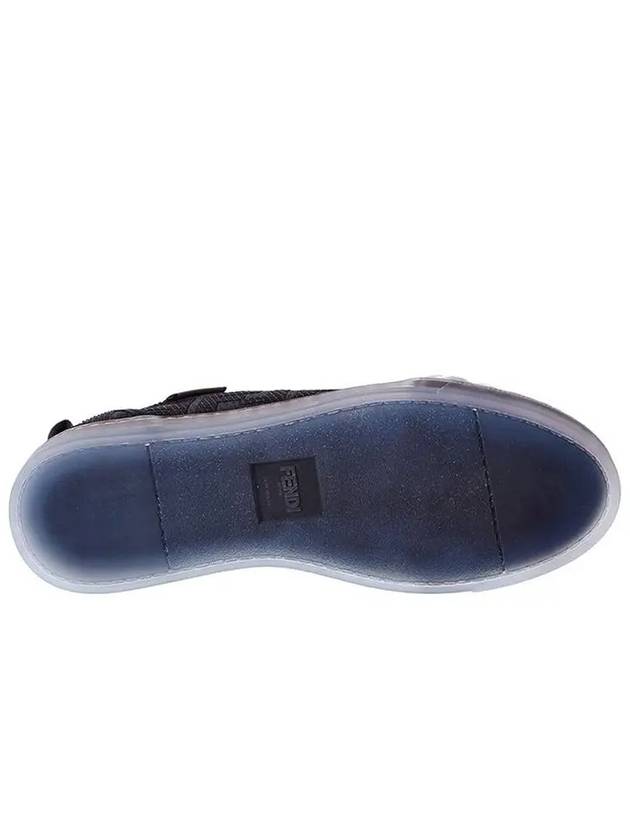 Luxury Fendi Women's FF Logo Canvas Low Top Sneakers Black