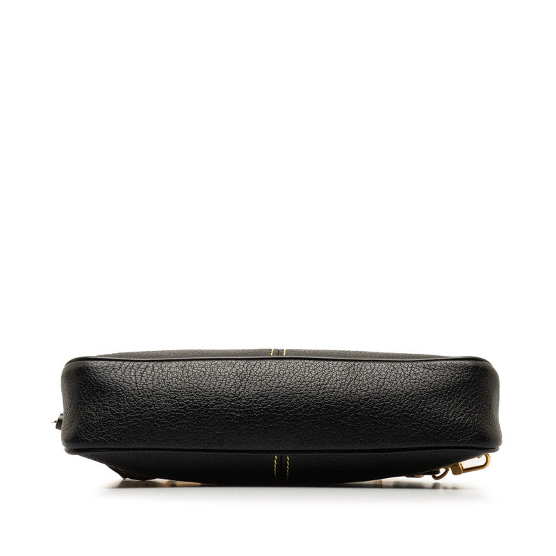 Louis Vuitton Suhari Locky Clutch Cratch Bag Second Bag M95628 Noneir Black Leather  Louis Vuitton