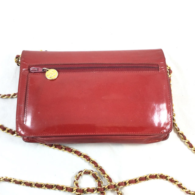 Luxury Chanel Patent Leather Wallet on a Chain