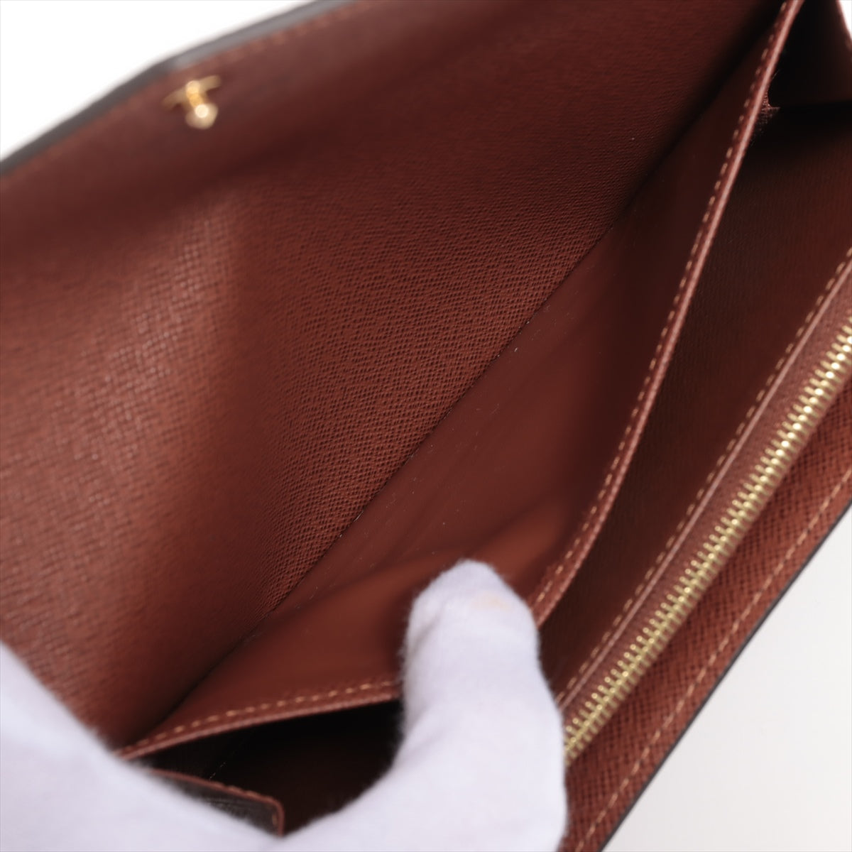 Louis Vuitton Monogram Portefoliosara M60531 Brown Long   Wallet