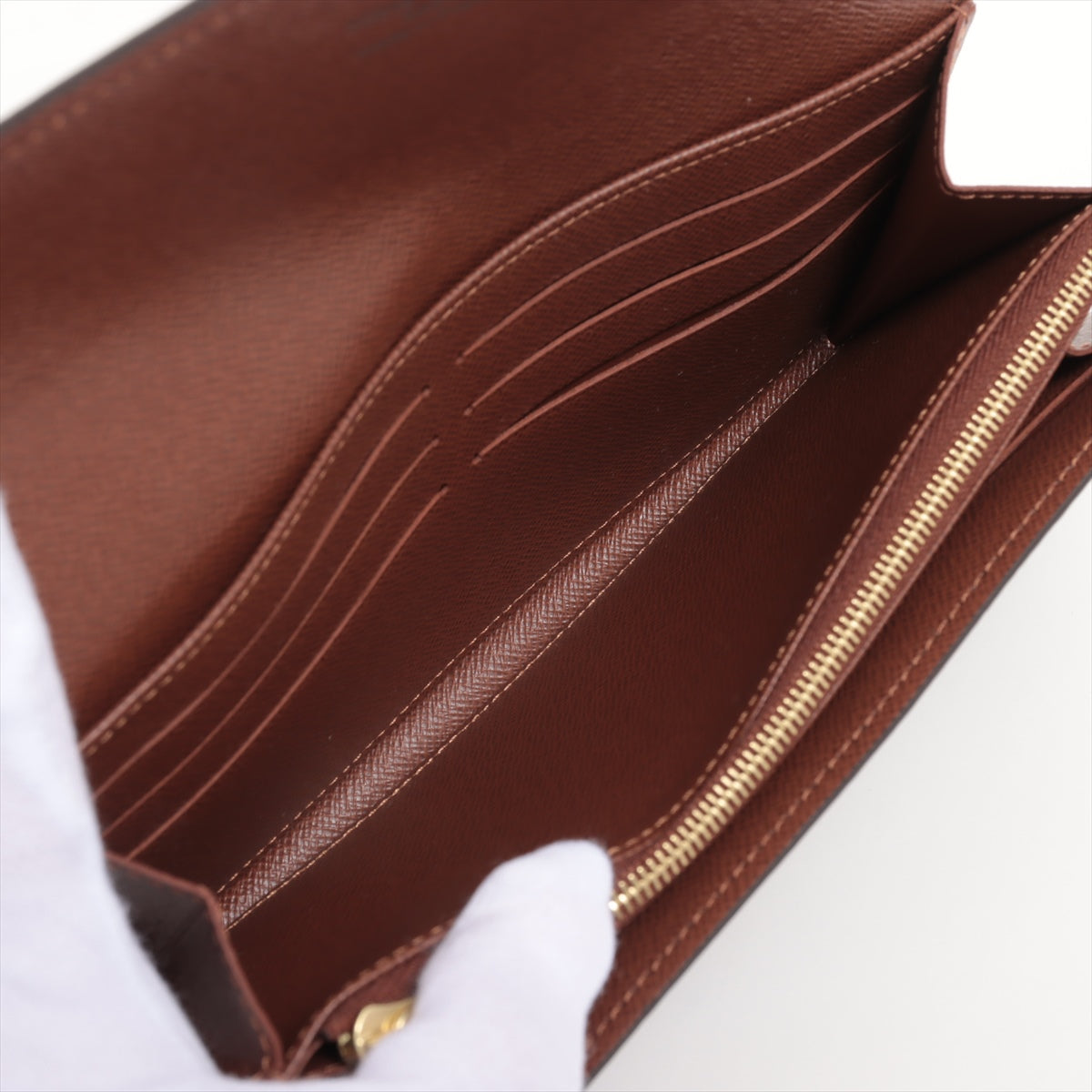 Louis Vuitton Monogram Portefoliosara M60531 Brown Long   Wallet