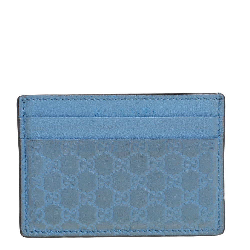 Luxury Gucci Trending 2025 Blue MicroLuxury Gucci Trending 2025ssima Leather Card Holder