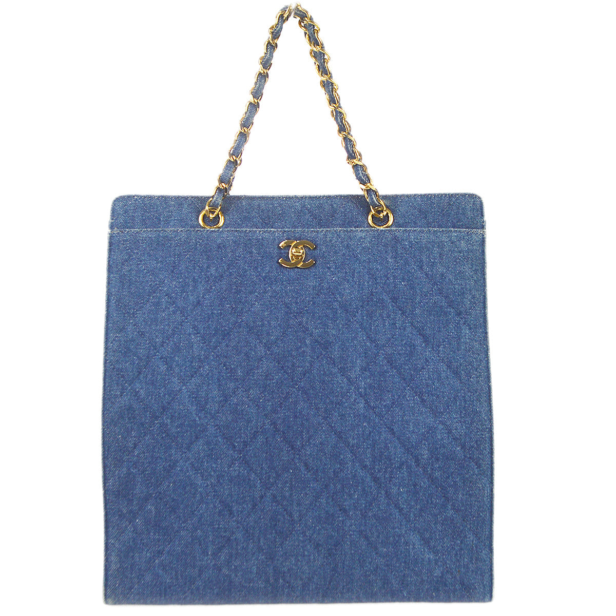 Luxury Chanel 1997-1999 Chain Tote Denim
