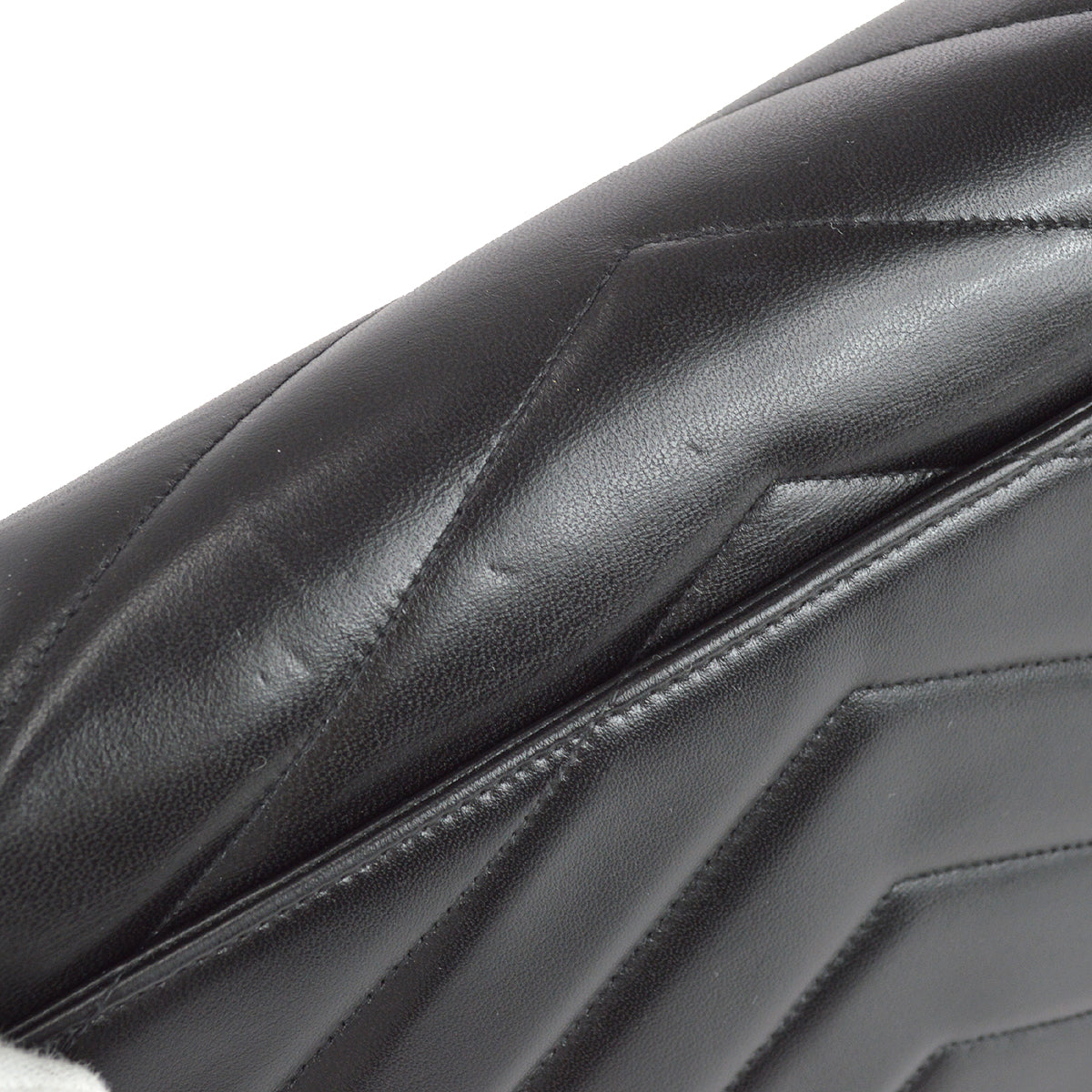 Luxury Chanel 1994-1996 Black Lambskin Large Chevron Letter Flap Bag