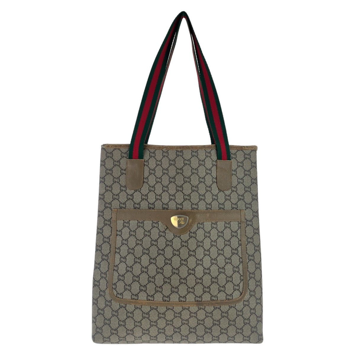 Luxury Gucci Trending 2025 Vintage GG Supreme Canvas/Leather Tote Bag