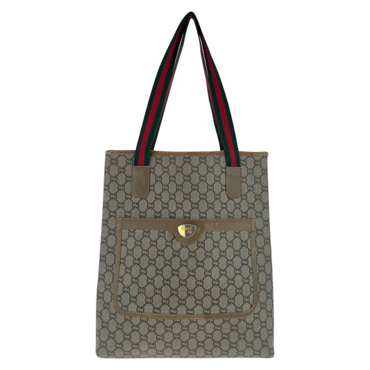 Luxury Gucci Trending 2025 Vintage GG Supreme Canvas/Leather Tote Bag
