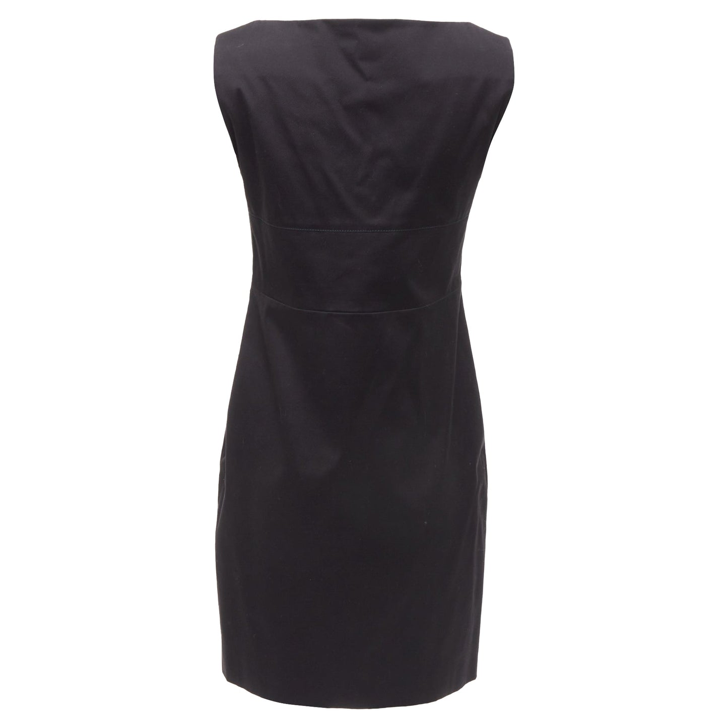 Gucci Cotton Origami Pleat Square Neckline Shift Dress