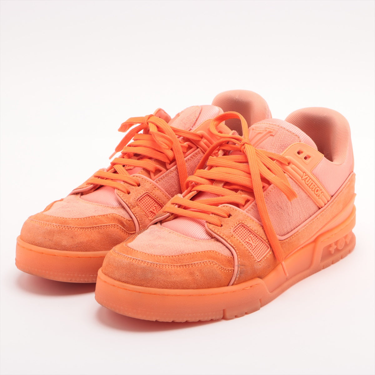 Louis Vuitton LV Trainer Line 20 Years Suede x Canvas Trainers 6 Men Orange GO1210 Monogram