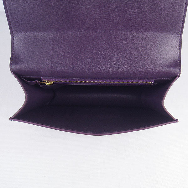 Luxury Hermes Constance Cowskin Leather Bag H017 purple golden