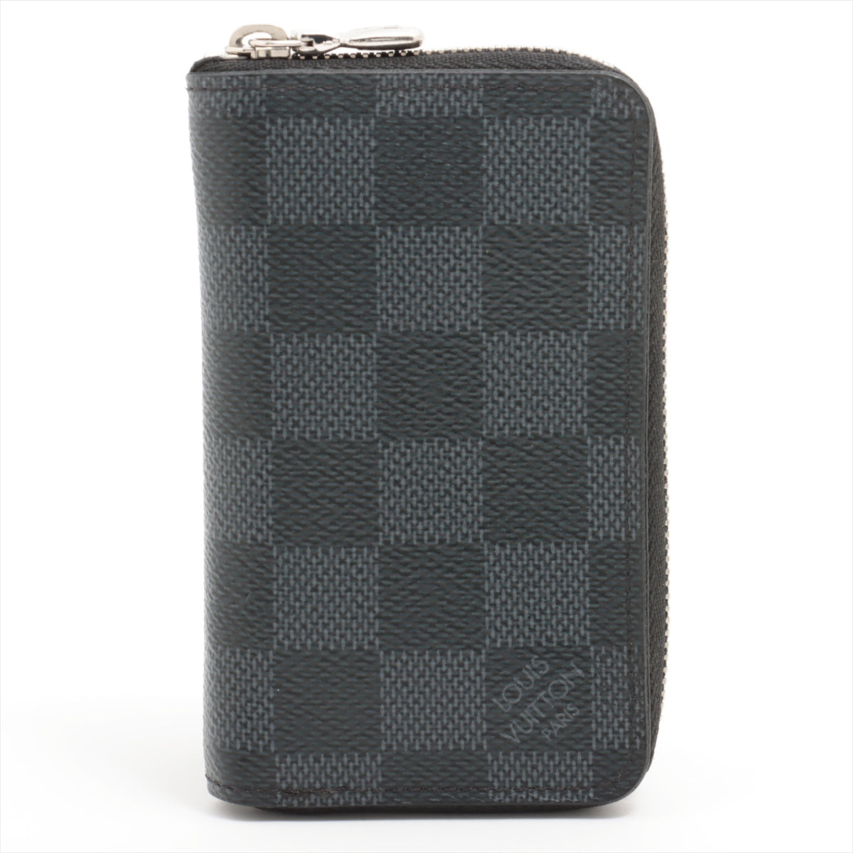 Louis Vuitton Damier Graphit Zippyr Coin Pass N63076 Black Coin Case  Reaction