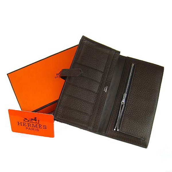 Luxury Hermes Wallet H008 Ladies Wallet Coffee