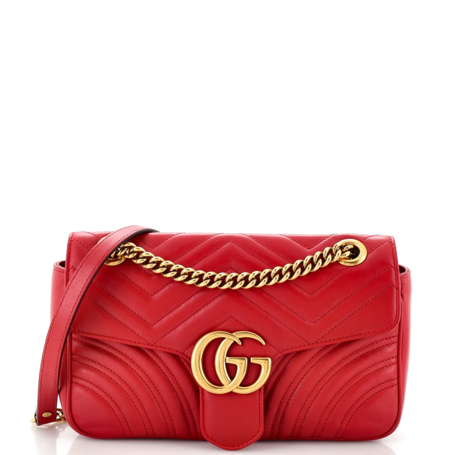 Luxury Gucci Trending 2025 GG Marmont Flap Bag Matelasse Leather Small