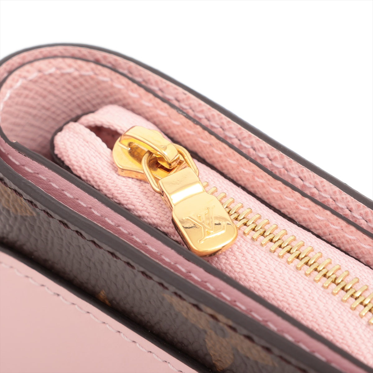 Louis Vuitton Monogram Portfolio Juliet M80973 Rose Valerie Compact Wallet Initial Into