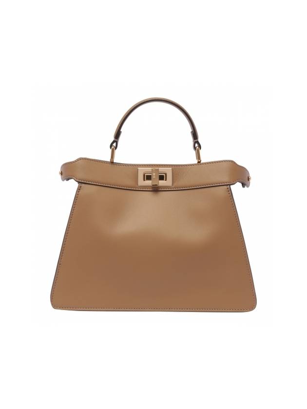 Luxury Fendi Peekaboo I See U Small Tote Bag Beige