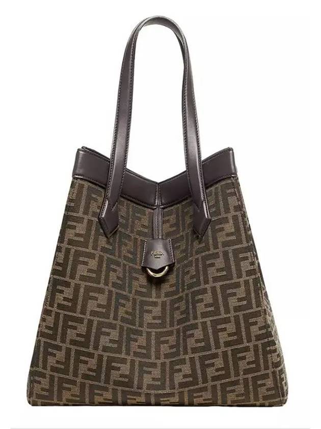 Luxury Fendi Transformable Tissu FF Jacquard Marron Tote Bag Brown