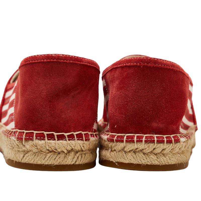 Louis Vuitton Espadrille Border Slipper Size 9 Red White Canvas Men Louis Vuitton