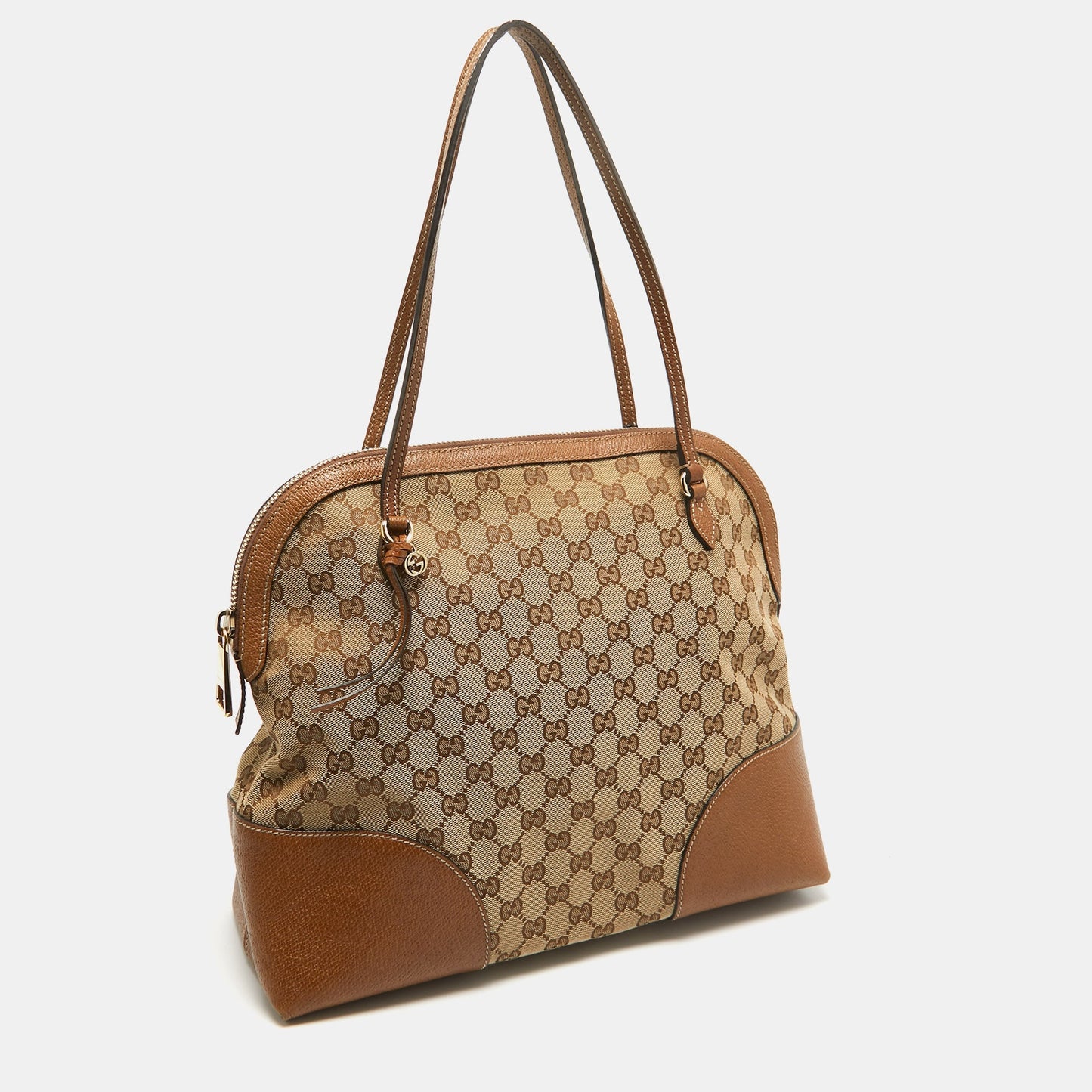 Luxury Gucci Trending 2025 Brown/beige Gg Canvas And Leather Bree Satchel