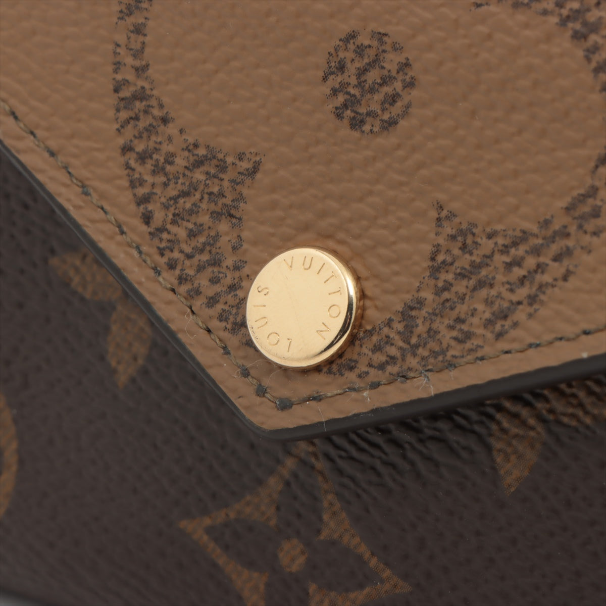 Louis Vuitton Giant Monogram Reversee Portfolio Zoe M80725 Brown Compact Wallet