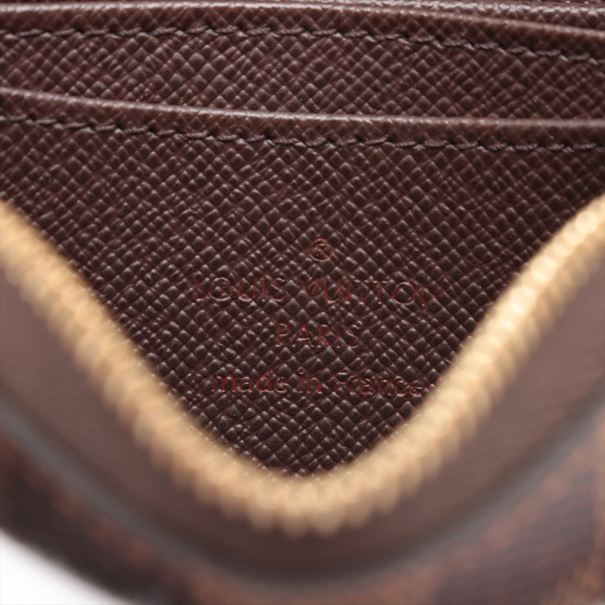 Louis Vuitton Damier Zippyr Coin Pearce N63070 Brown Coin Case