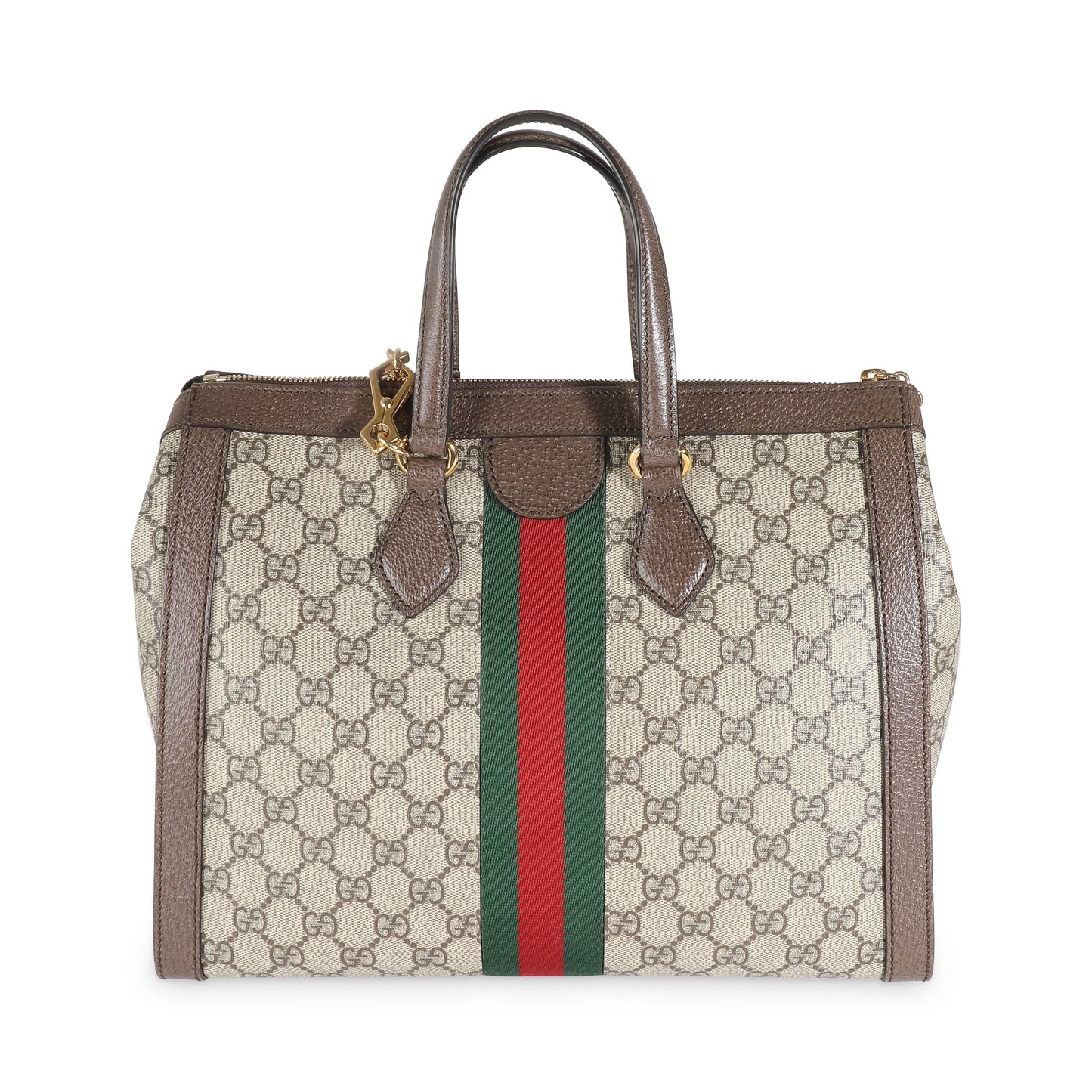 Luxury Gucci Trending 2025 Beige GG Supreme Monogram Web Medium Ophidia Tote