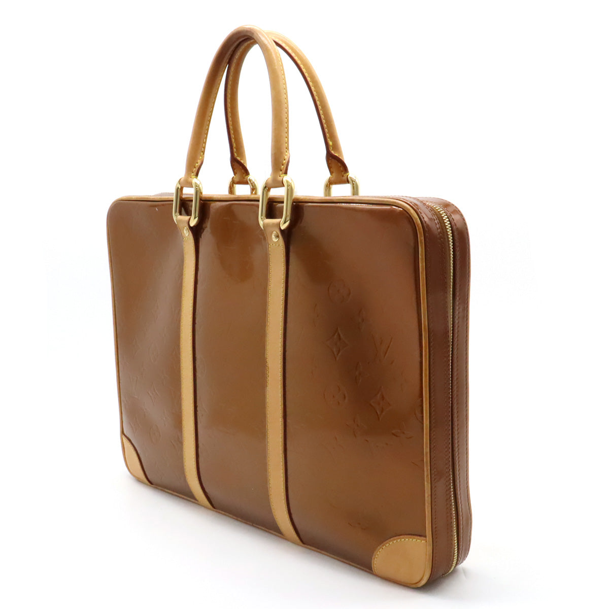 LOUIS VUITTON Louis Vuitton Monogram Vernis Vandam Business Bag Paper Bag Briefcase Emmeline Bronze M91125