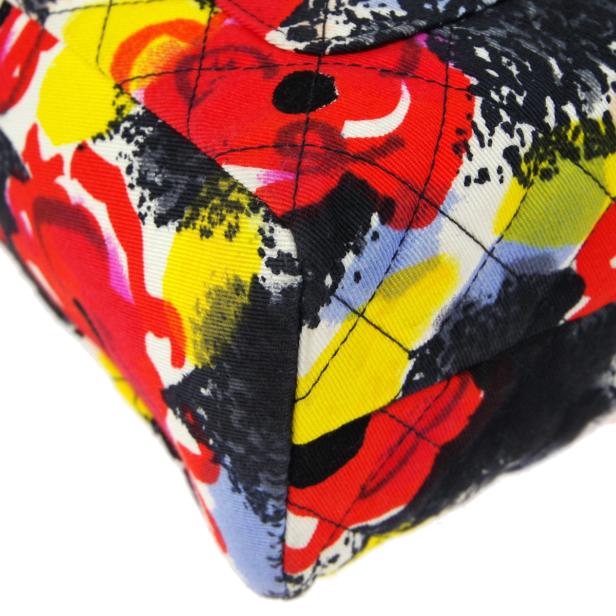 Luxury Chanel 1997 watercolour floral printed Handbag