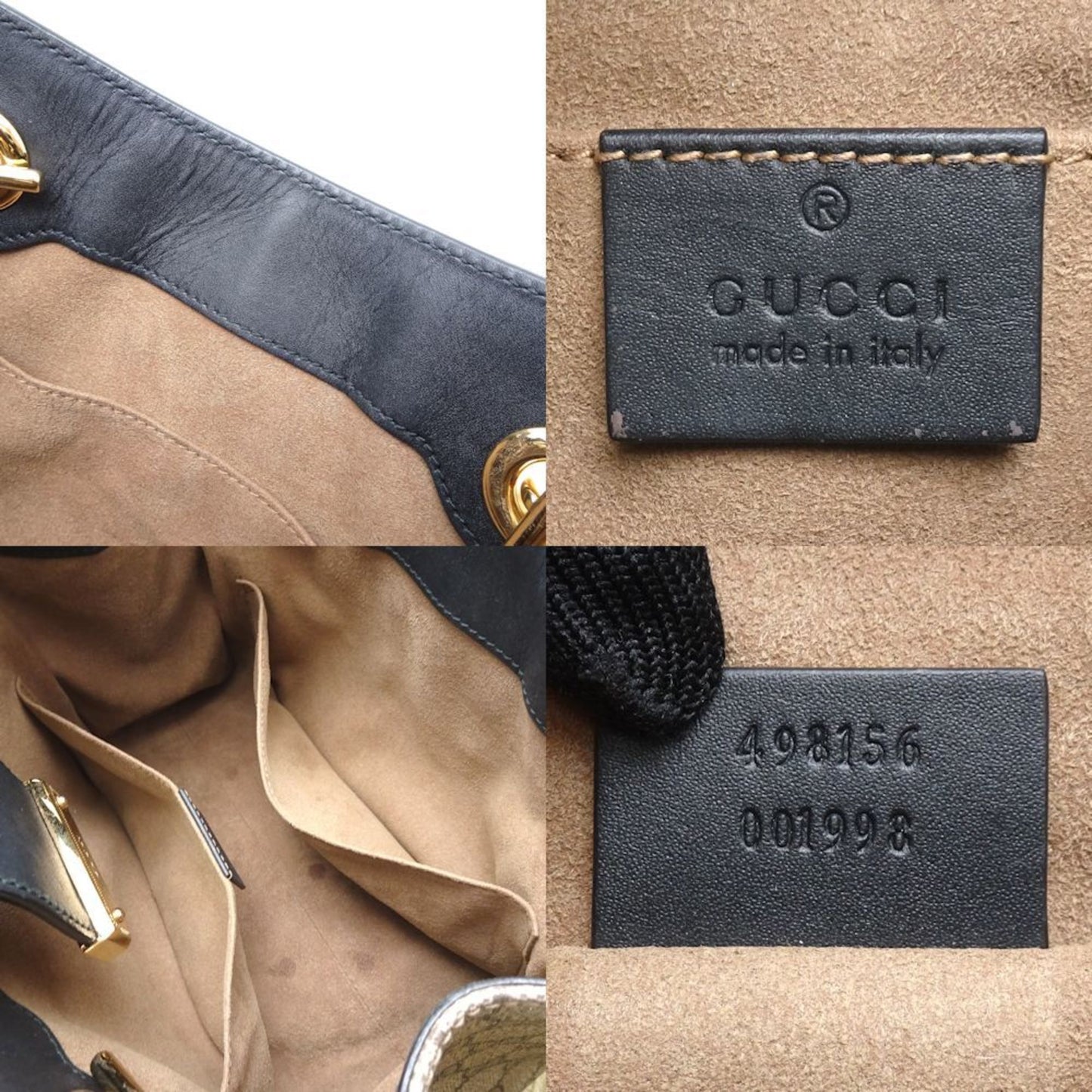 Gucci Padlock  Canvas Shoulder Bag ()