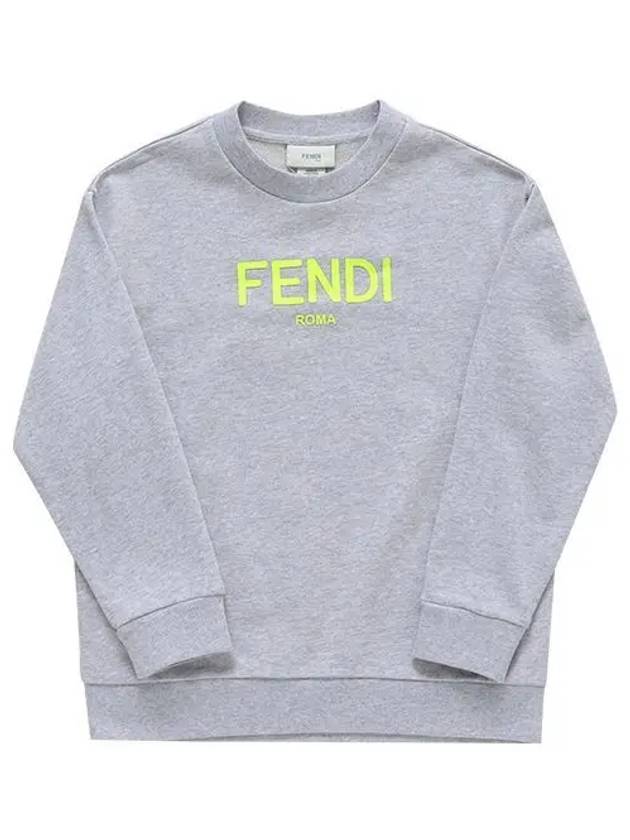 Luxury Fendi Kids Logo Print Sweatshirt Grey