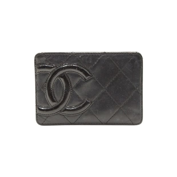 Luxury Chanel Black Cambon Card Holder 2008-2009