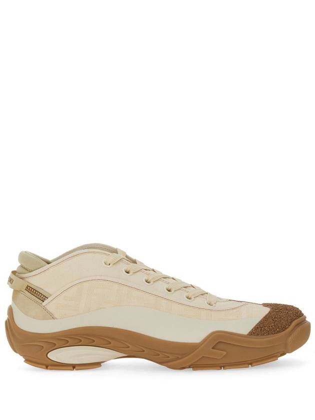 Luxury Fendi Lab Low-Top Sneakers Beige