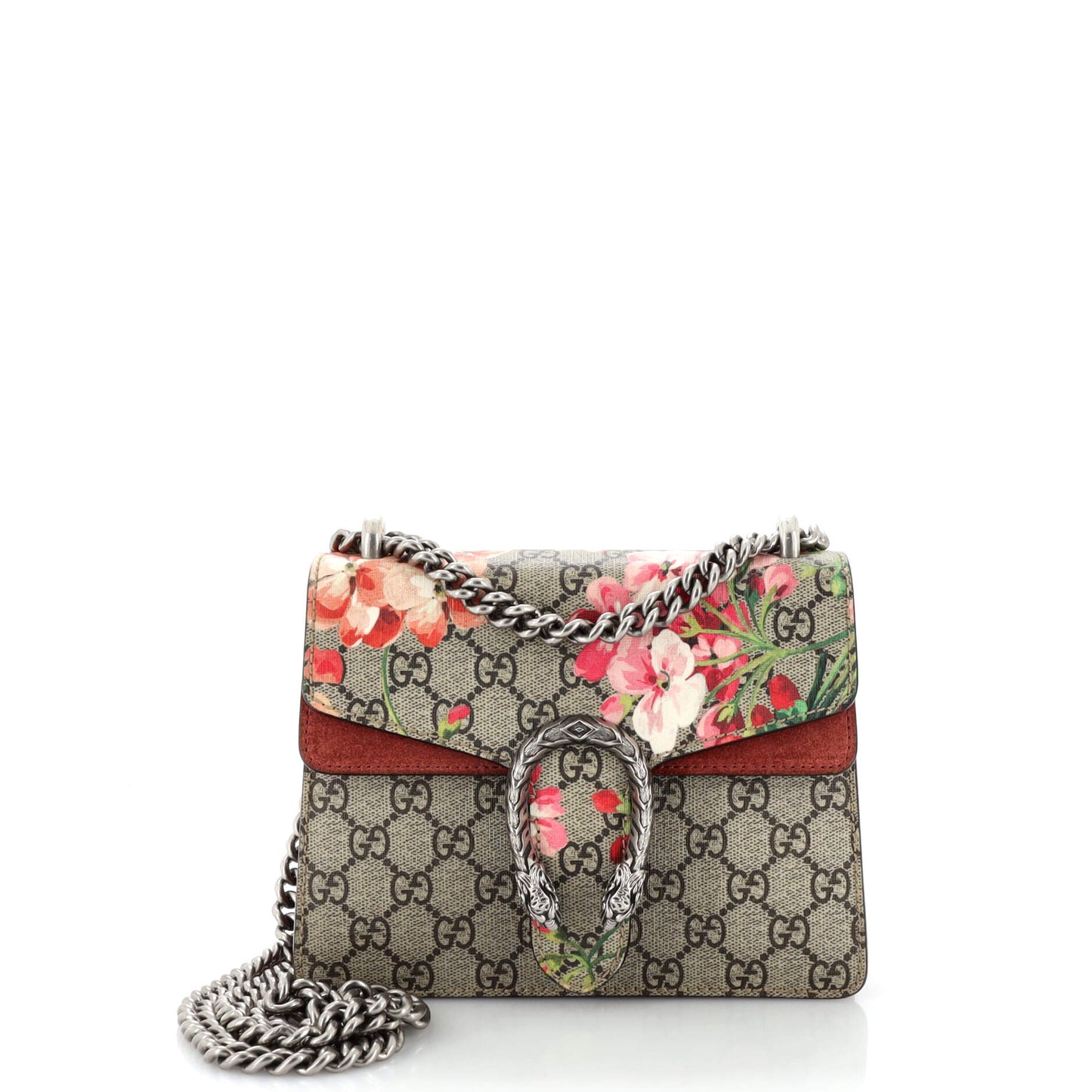 Luxury Gucci Trending 2025 Dionysus Bag Blooms Print GG Coated Canvas Mini