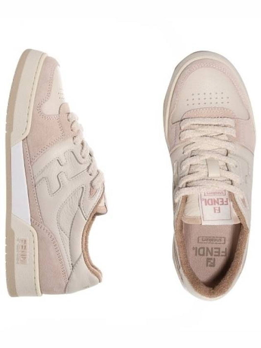 Luxury Fendi Women's Match Low Top Sneakers Pink