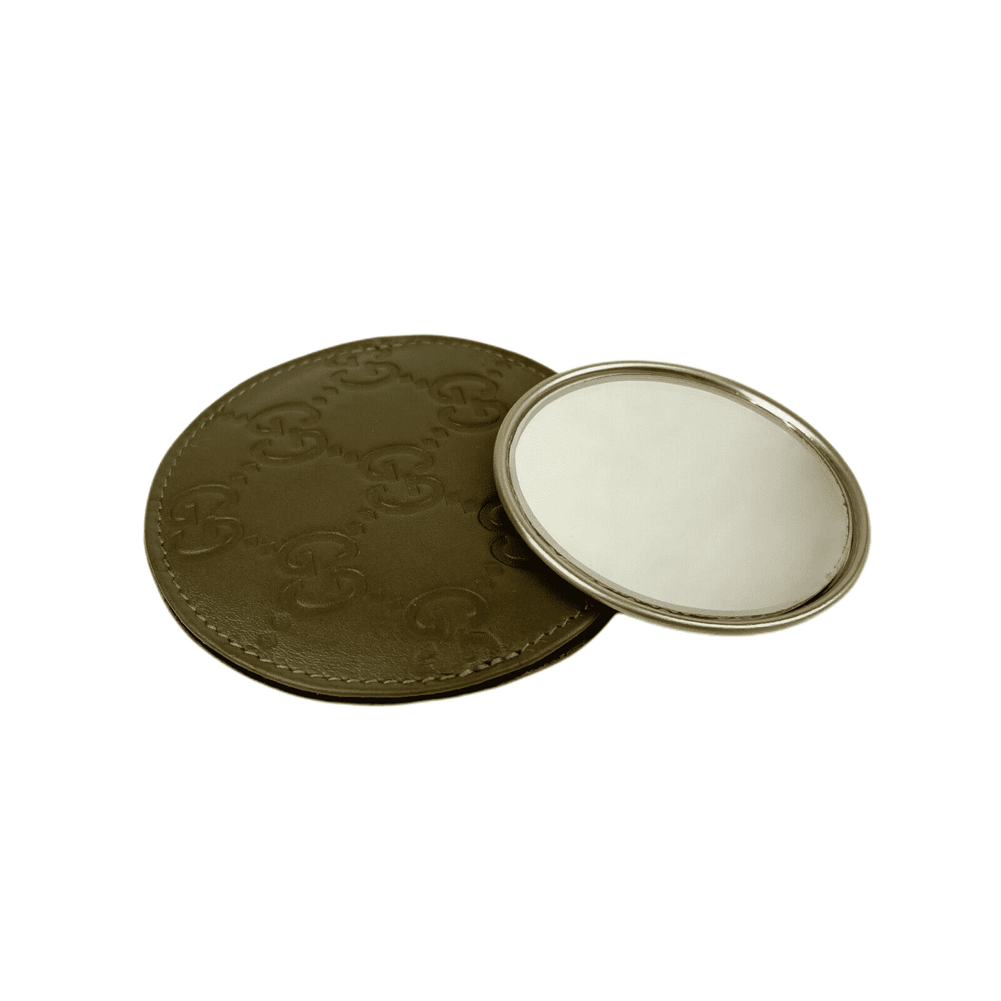 Gucci Women's Guccissima Leather Compact Mirror with Pouch