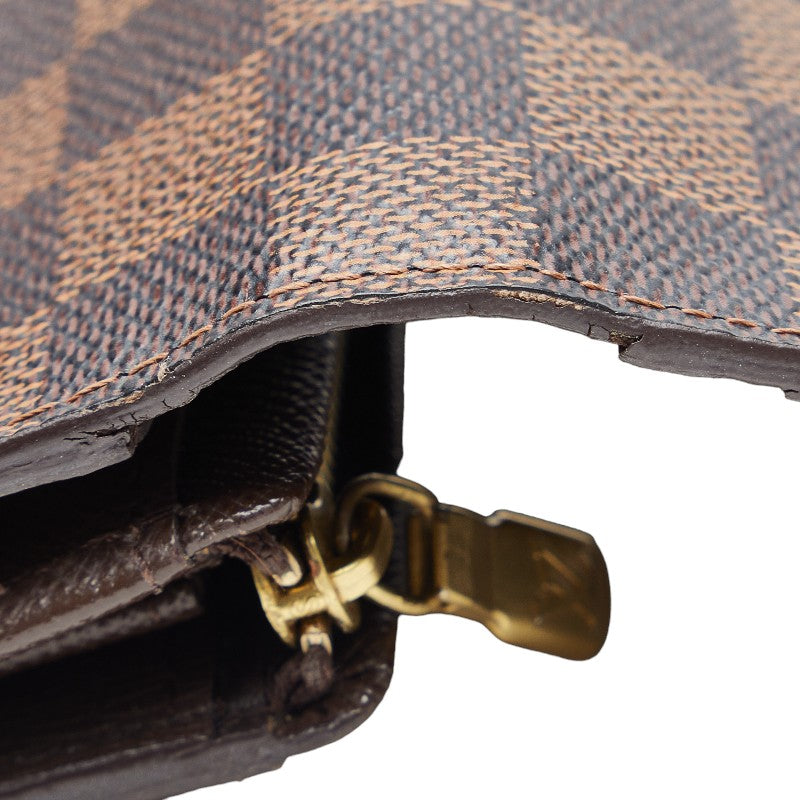 Louis Vuitton Double Fold Wallet N61736 Brown PVC Leather  Louis Vuitton