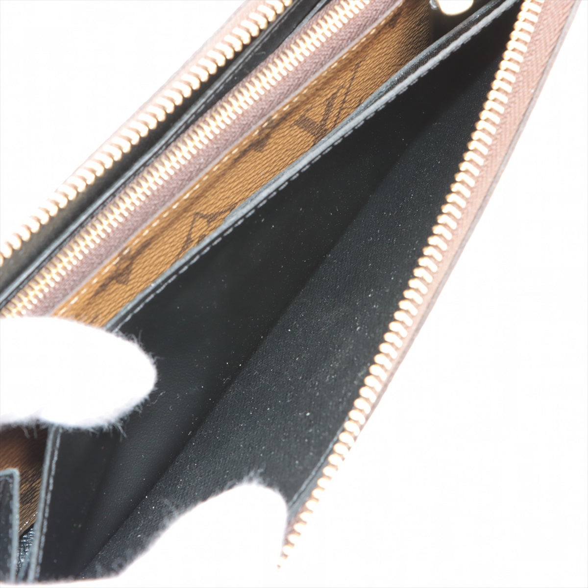 Louis Vuitton Monogram Reversee Portfolio Clemence M82336 Black X Brown Round  Wallet