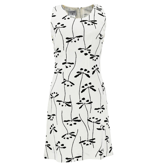 Luxury Chanel 1998 spring floral-print sleeveless dress #36