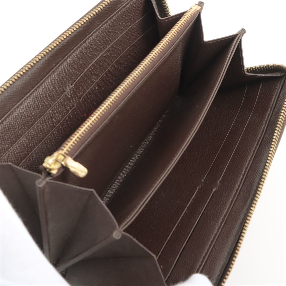 Louis Vuitton Damier Zippy Wallet N60015 Brown Round Zippe Wallet
