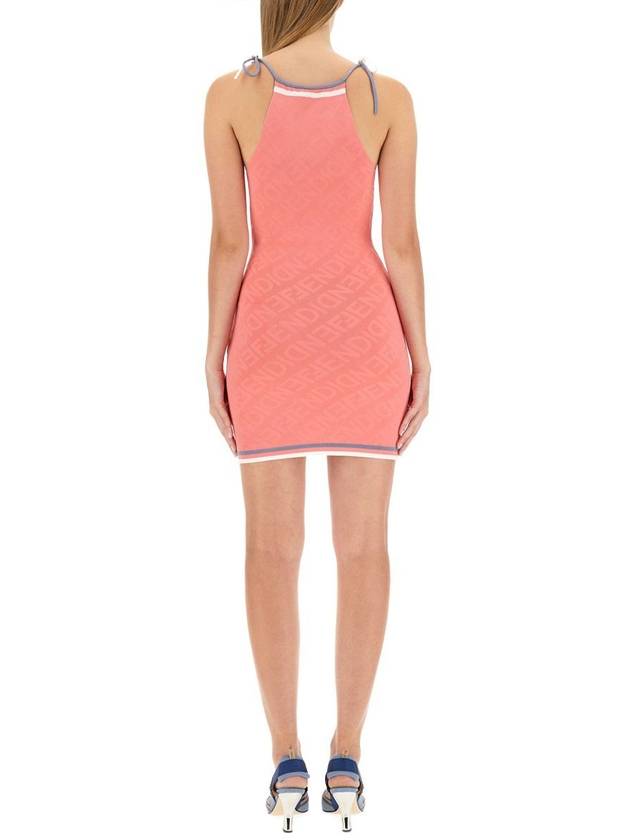 Luxury Fendi midi dress FZDA98ANZE F1K9Y RED