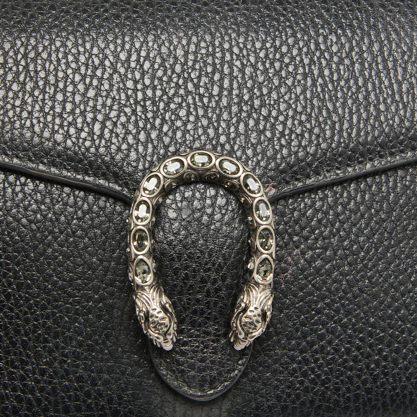 Gucci Black Leather Mini Dionysus Wallet On Chain..
