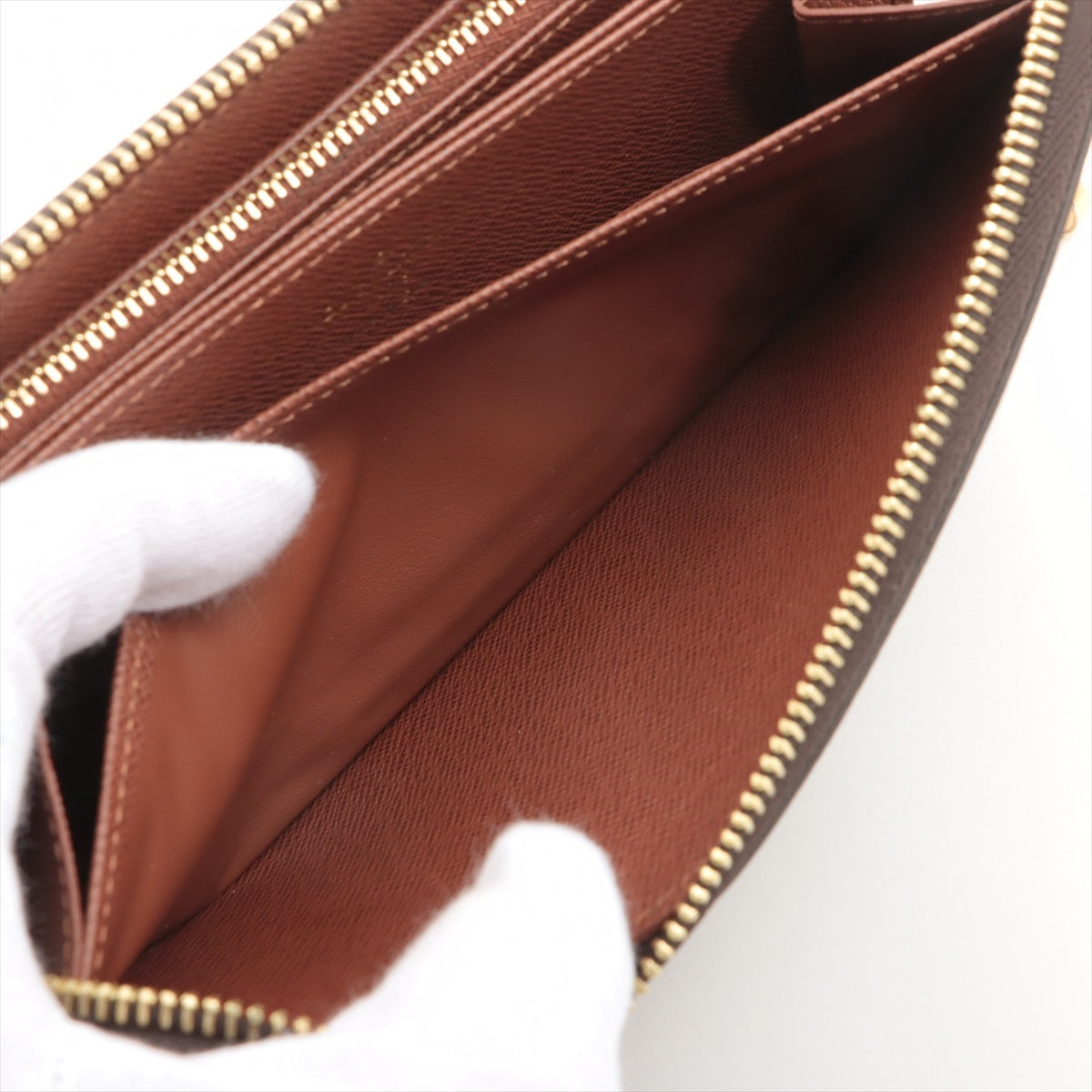 Louis Vuitton Monogram  Wallet M42616 Brown Round Jeep Wallet