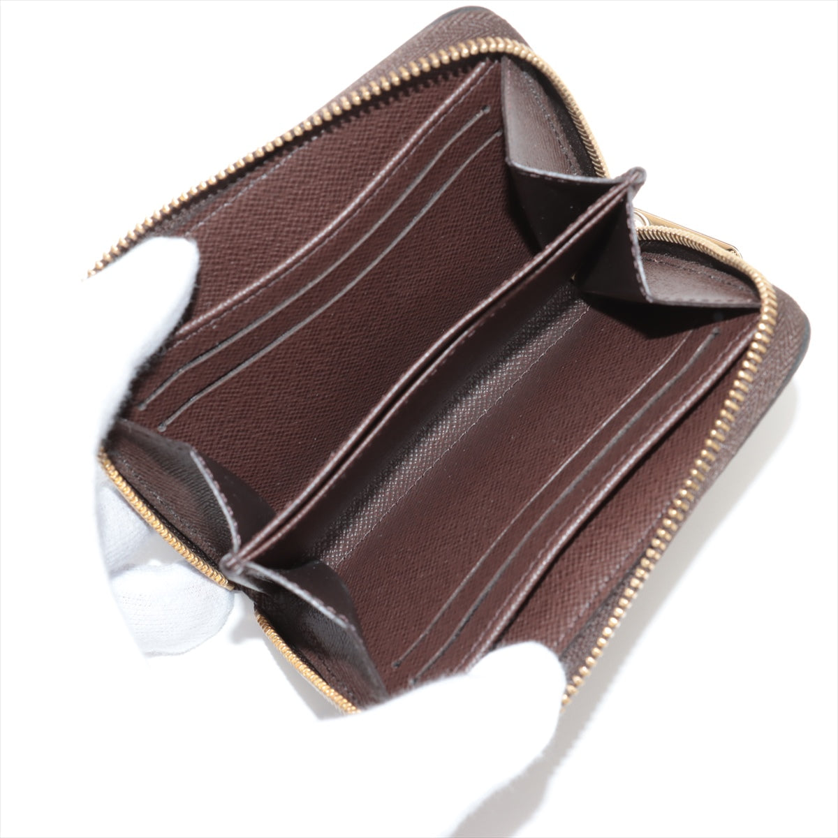 Louis Vuitton Damier Zippyr Coin Pearce N63070 Brown Coin Case