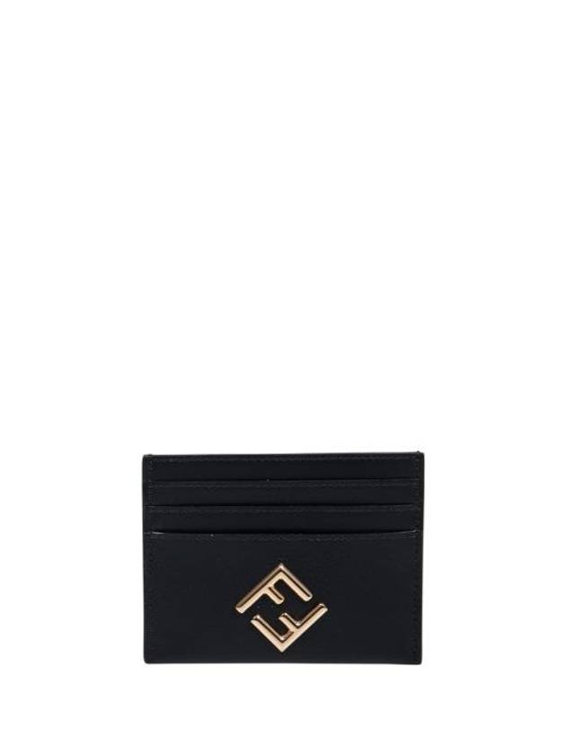 Luxury Fendi FF Diamond Card Wallet Black