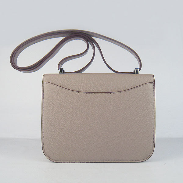 Luxury Hermes Constance Cowskin Leather Bag H017 grey silver